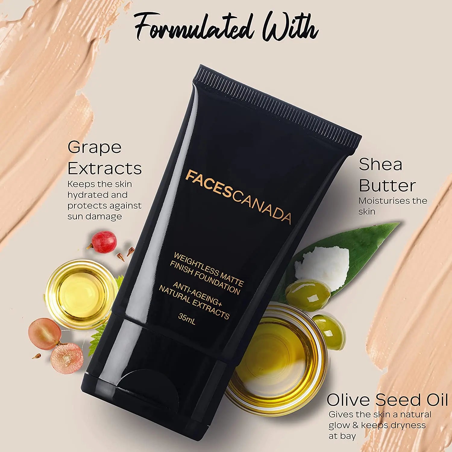 Faces Canada Weightless Matte Finish Foundation-Sand 04, 35 mL PigKart