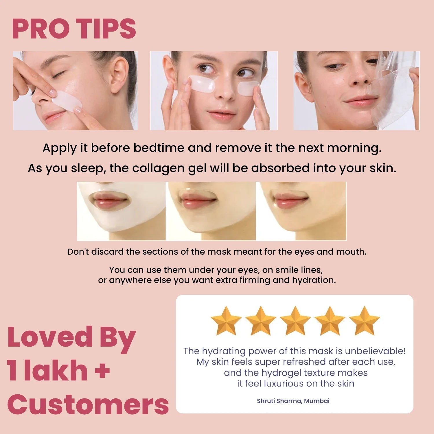 Hydrating Bio Collagen Sheet Mask for Anti-Aging, Firming And Glowing Skin