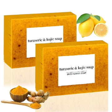 Turmeric And Kojic Acid Soap Pack of 2 for Brightening And Dark spot Removal