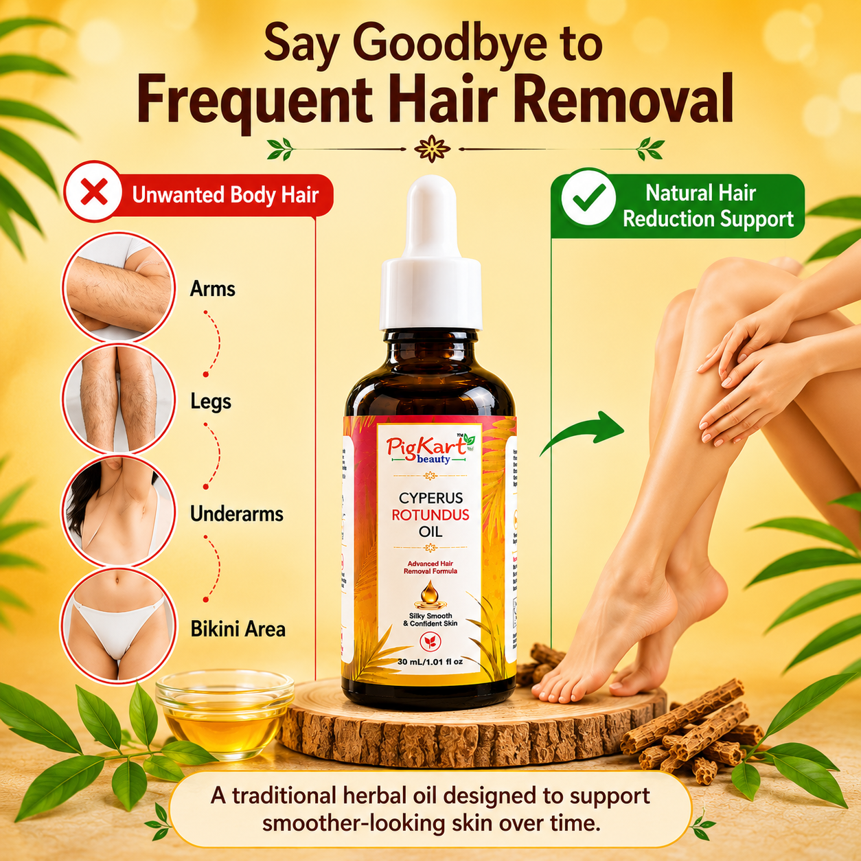 PigKart Beauty Cyperus Hair Reduction Oil (30 ml)
