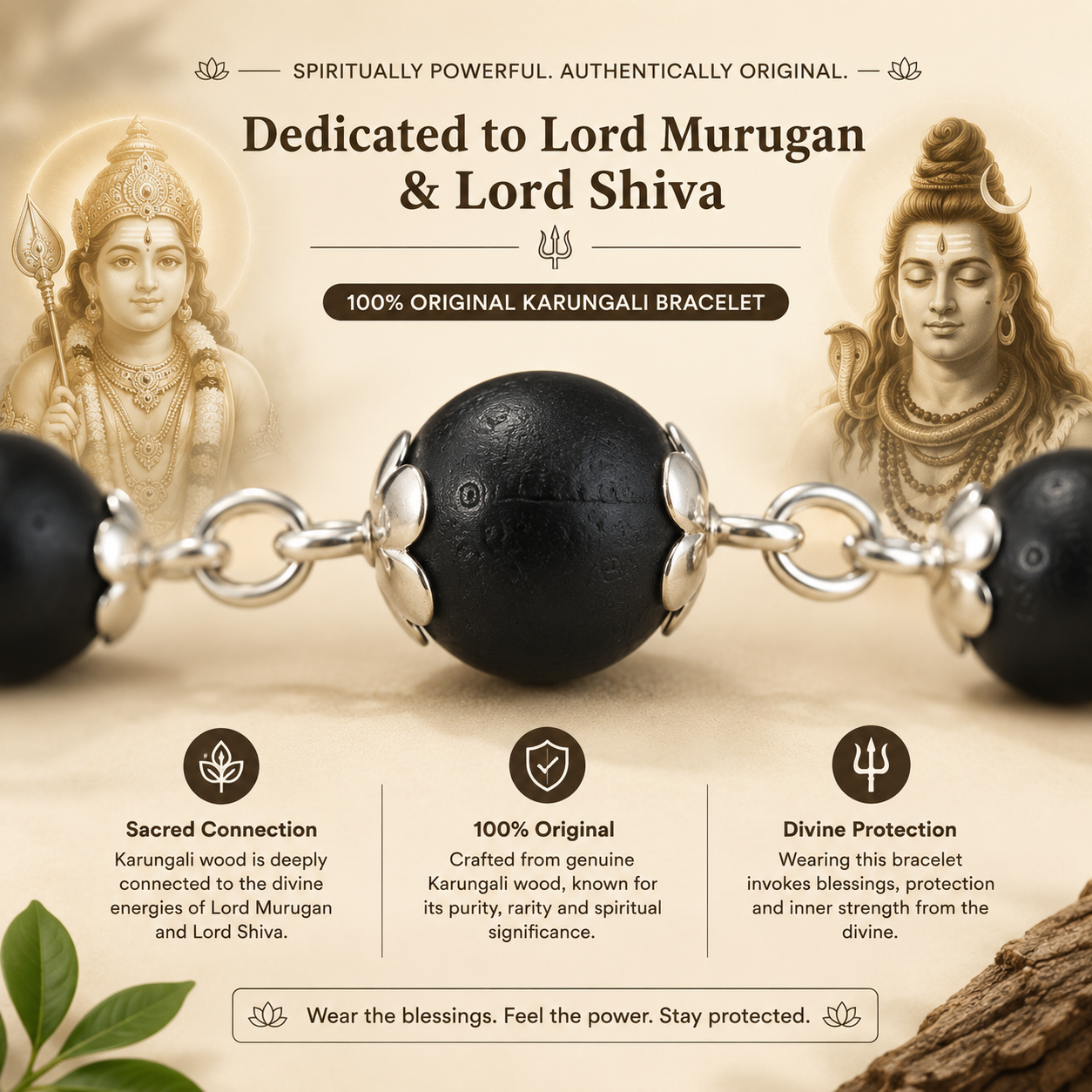 Karungali Silver Plated Bracelet | 100% Original, Lab Certified & Authentic