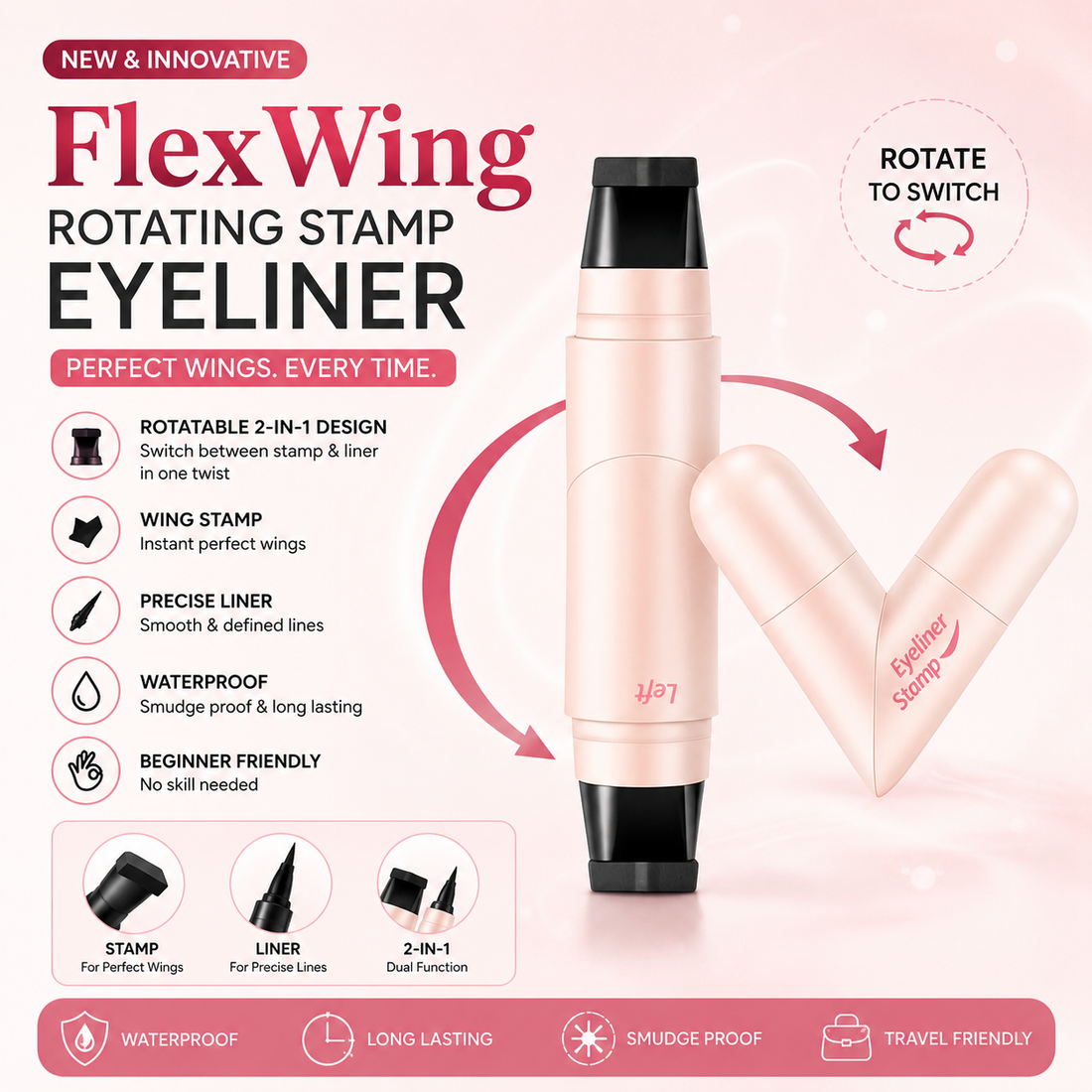 Dual Rotating Winged Eyeliner