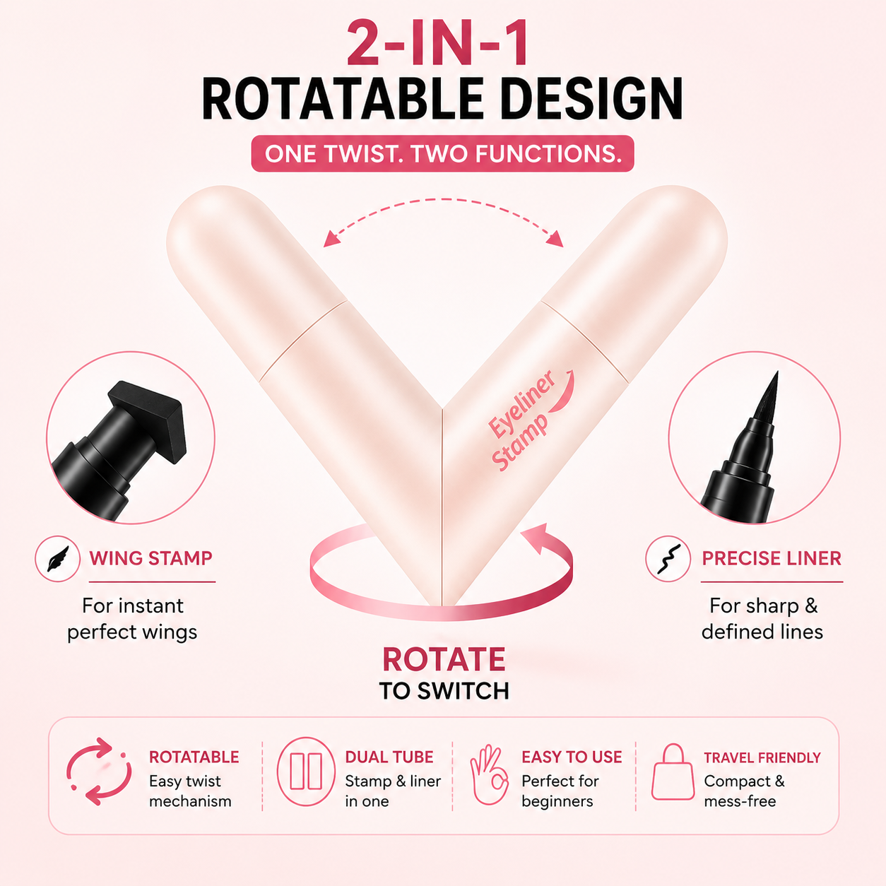 Dual Rotating Winged Eyeliner