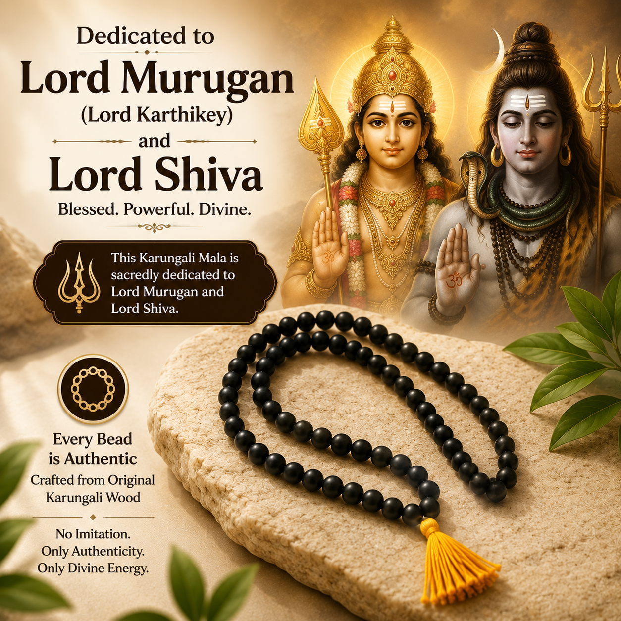 Original Karungali Mala (108 Beads, 8mm) – Govt Certified | Buy 1 Get 1 FREE