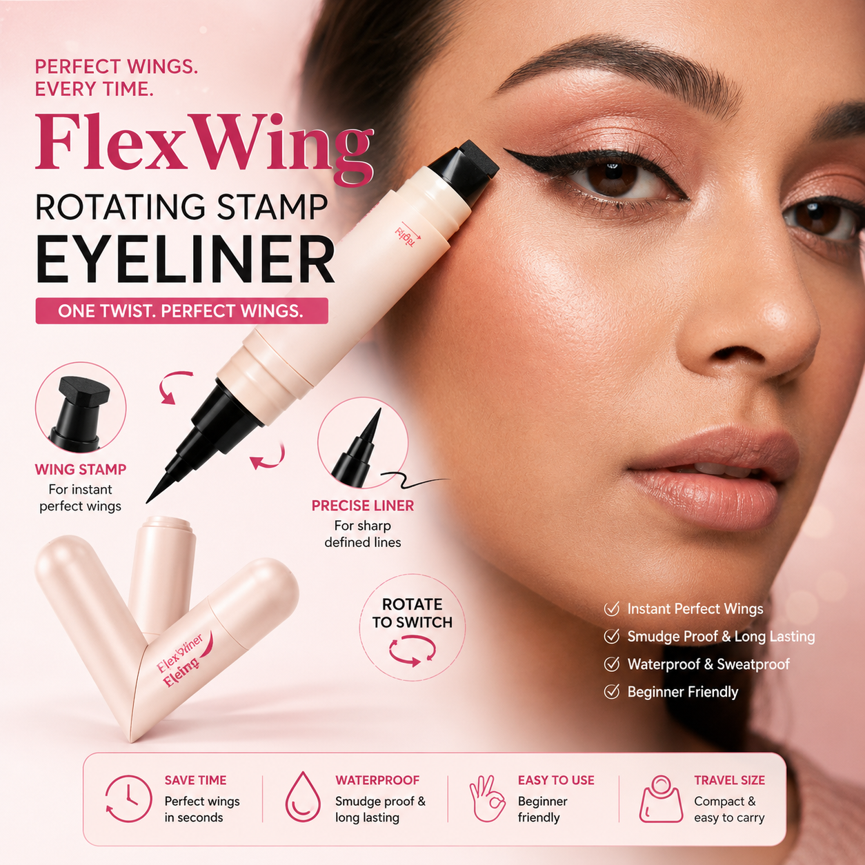 Dual Rotating Winged Eyeliner