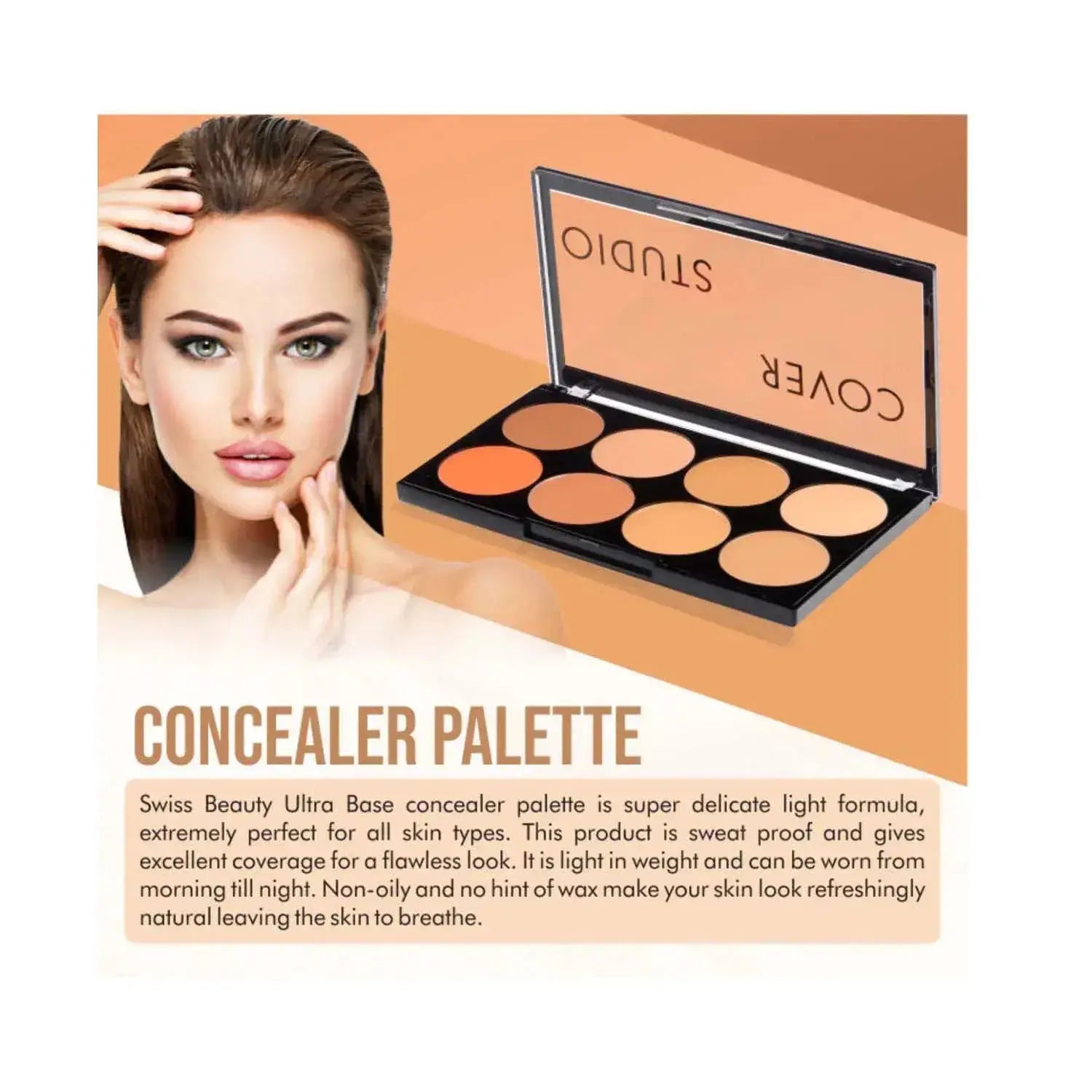 Swiss Beauty Cover Studio Ultra Base Concealer Palette 16g PigKart