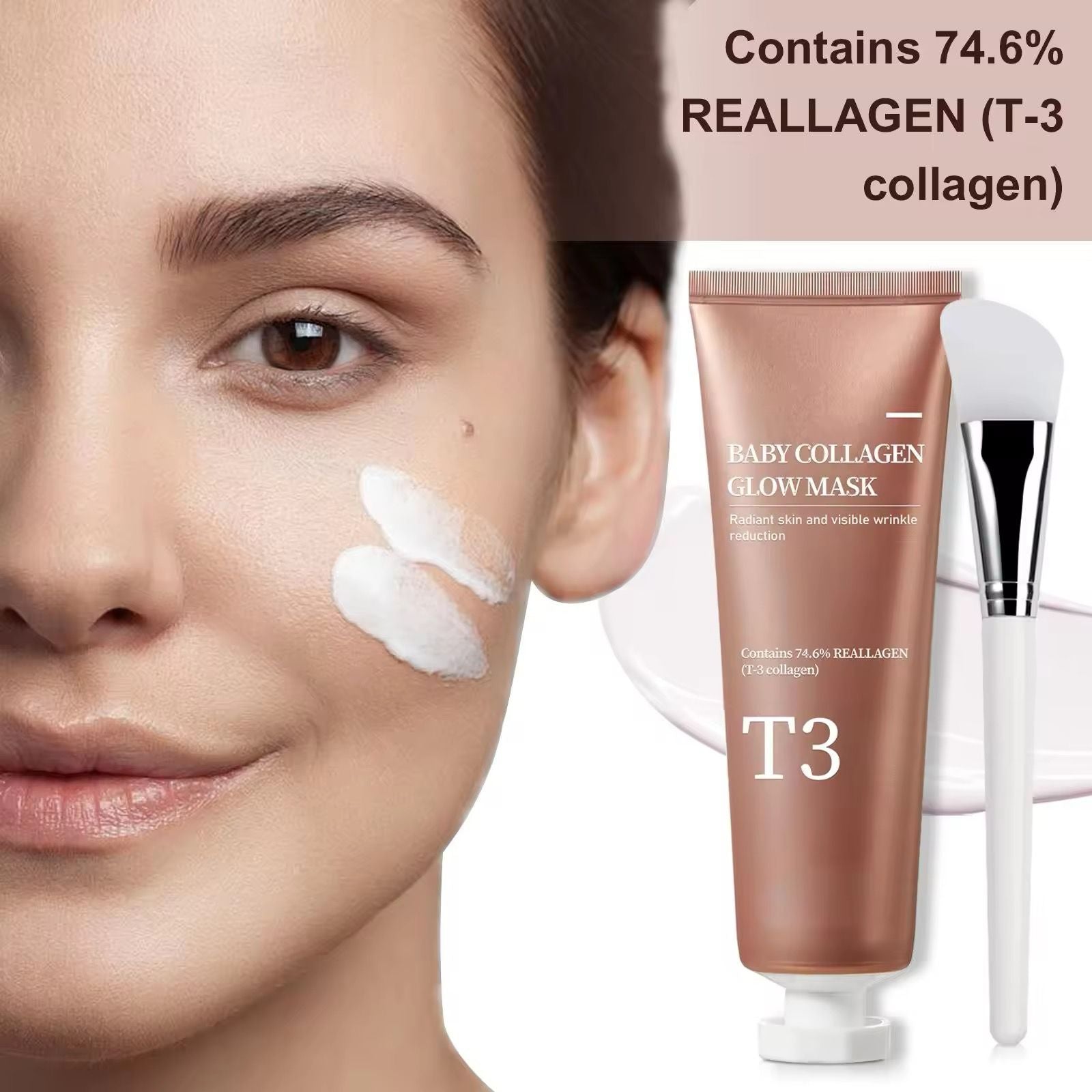 T3 Baby Collagen Face Mask for Hydrating, Firming And Youthful Glow