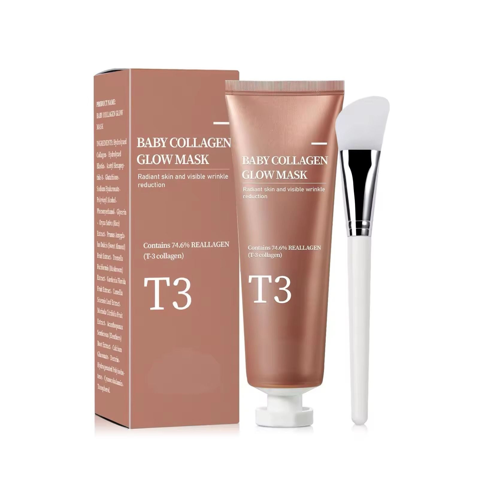 T3 Baby Collagen Face Mask for Hydrating, Firming And Youthful Glow