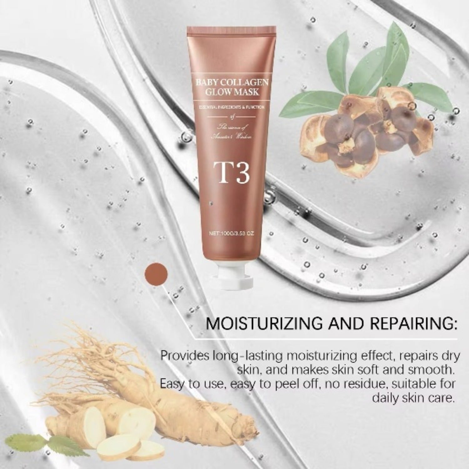 T3 Baby Collagen Face Mask for Hydrating, Firming And Youthful Glow