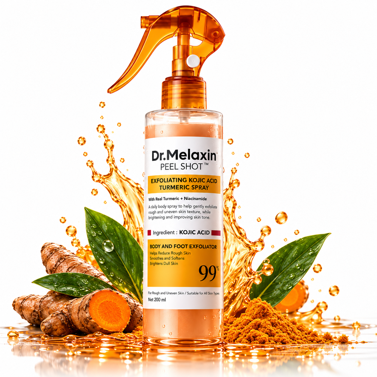 Dr. Melaxin GlowShot 200ml - Kojic Acid Turmeric Peel Spray