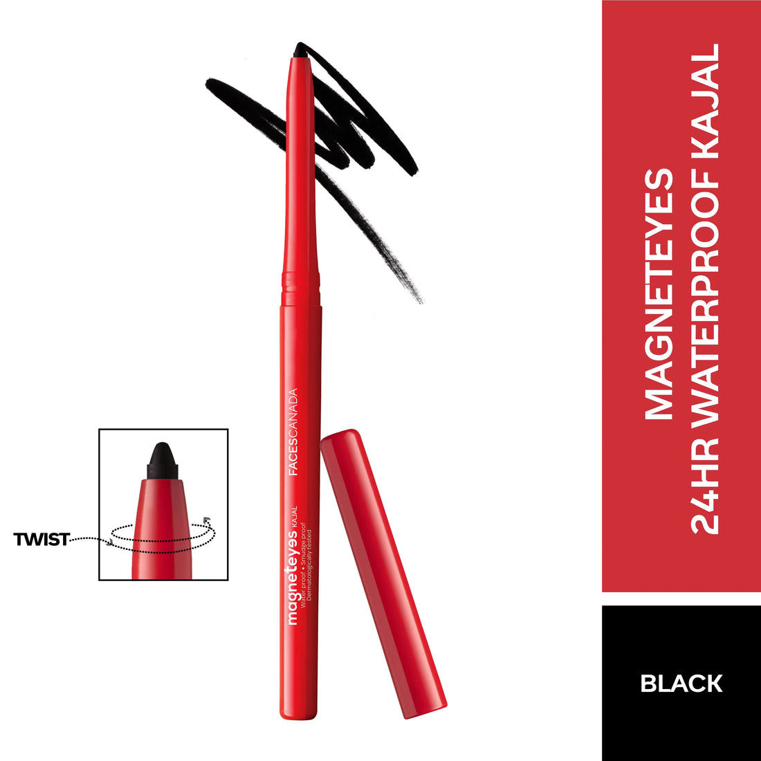 Faces Canada Magneteyes Kajal-Deep Black 0.35gm PigKart